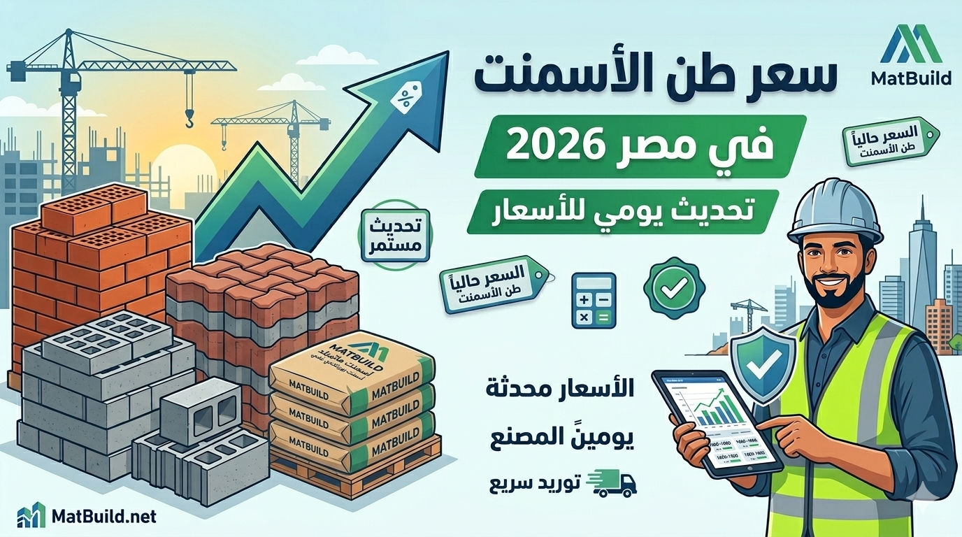 سعر طن الأسمنت اليوم في مصر 2026 - تحديث يومي