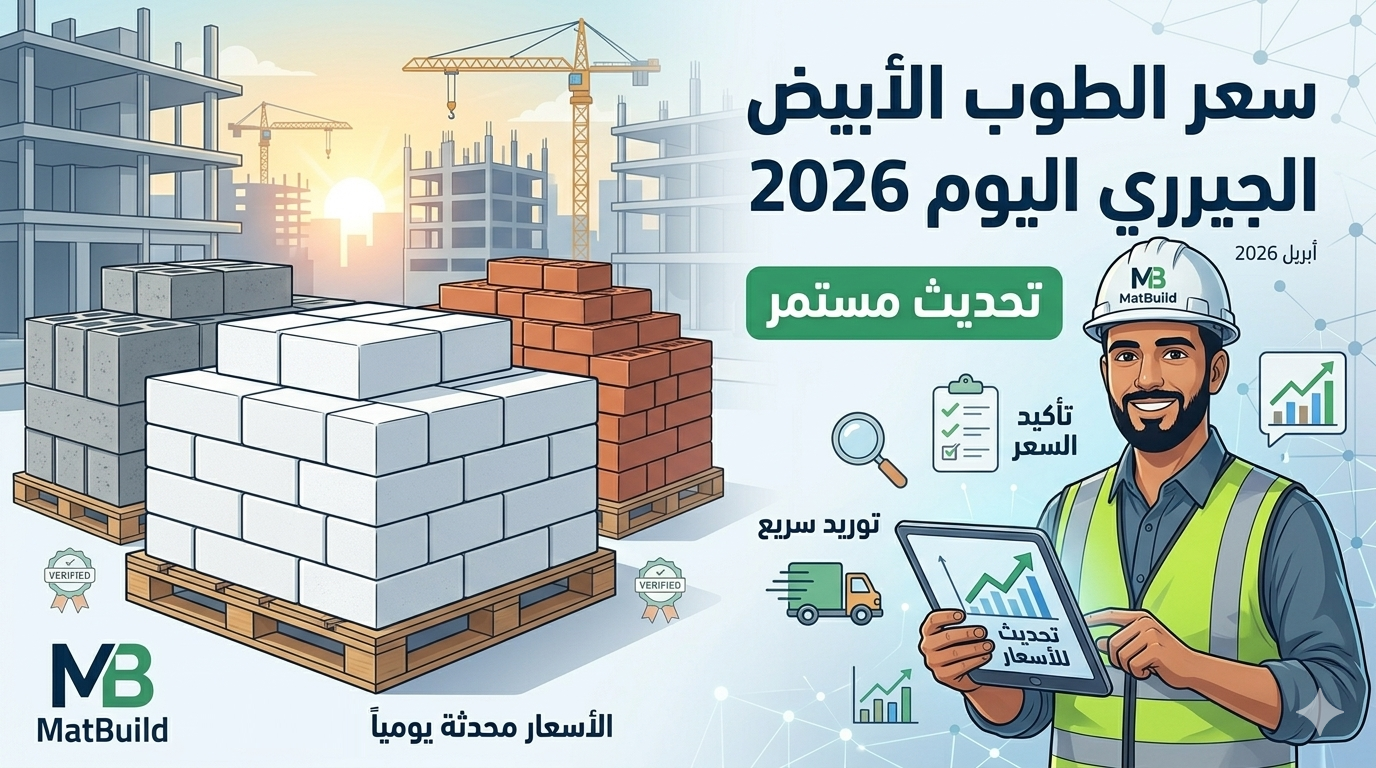 سعر الطوب الابيض الجيري اليوم 2026 - تحديث مستمر